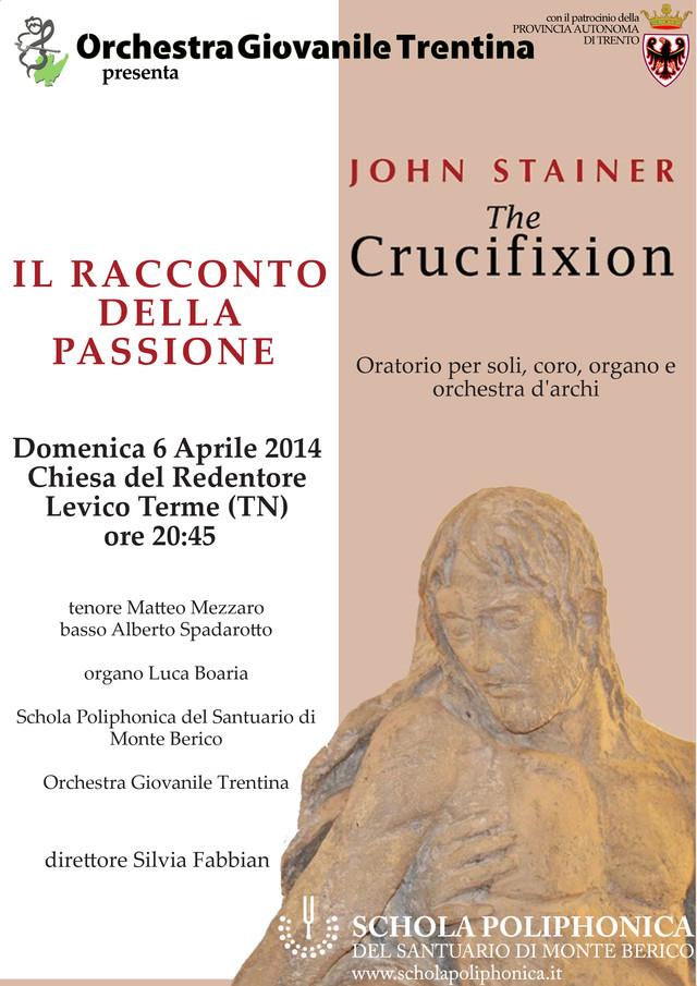 Locandina del concerto the Crucifixion di John Stainer
